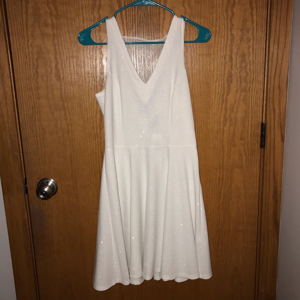 A white one piece dress